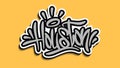 Houston Texas Usa Hand Lettering Sticker Design.