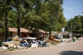 Houston, Texas, USA, September 10 2017: Damaged houses on one of the streets. After hurricane Harvey