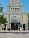 Sharky\'s American Grill storefront exterior in Vintage Park, Houston, TX. Royalty Free Stock Photo