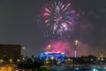 Houston, TX/USA - circa July 2013: Independence Day Fireworks above Downtown Houston, Texas