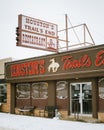 Houstons Trails End Restaurant vintage sign, Kanab, Utah