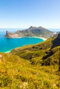 Hout Bay Coastal mountain landscape with fynbos flora in Cape Town Royalty Free Stock Photo