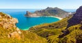 Hout Bay Coastal mountain landscape with fynbos flora in Cape Town