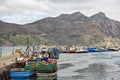 Hout Bay Harbour and Chapman's Peak, Cape Town Royalty Free Stock Photo