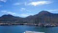 Hout bay landscape panorama view on boat going out o seal island Cape Town, South Africa attraction