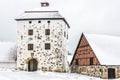 Hovdala Castle Gatehouse in Winter Royalty Free Stock Photo