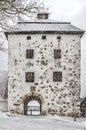 Hovdala Slott Gatehouse in Winter Royalty Free Stock Photo