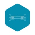 Hover board gyro pod icon, outline style