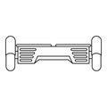 Hover board gyro pod icon, outline style