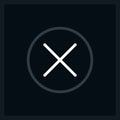 Hover cancel button UI element template Royalty Free Stock Photo