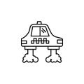 Hover car flying taxi icon. Element of future transport icon