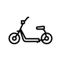 hover cart line icon vector illustration