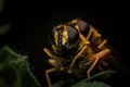 Hover flies mating Royalty Free Stock Photo