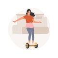 Hoverboard abstract concept vector illustration.