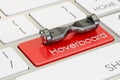 Hoverboard button on computer keyboard, 3D rendering Royalty Free Stock Photo