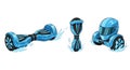 Hoverboard Collection: An Energetic Showcase of Self-Balancing Scooter Designs Royalty Free Stock Photo