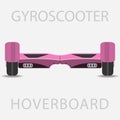 Hoverboard, gyroscooter. Electric eco transport. Vector illustration.