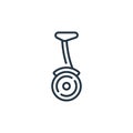 hoverboard icon vector from vehicles transportation concept. Thin line illustration of hoverboard editable stroke. hoverboard