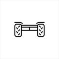 Hoverboard Line Icon In A Simple Style. Vector sign in a simple style isolated on a white background. Original size
