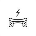 Hoverboard Line Icon In A Simple Style. Vector sign in a simple style isolated on a white background. Original size