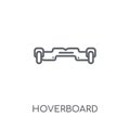 Hoverboard linear icon. Modern outline Hoverboard logo concept o