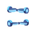 Hoverboard Scooter for Teenagers Icons Set Vector