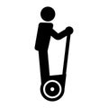 Hoverboard scooter sign icon