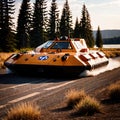 Hovercraft, hovering floating vehicle of off-road amphibious transport