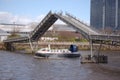 Hovercraft under bridge Royalty Free Stock Photo