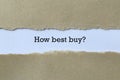 How best buy on paper Royalty Free Stock Photo