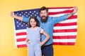 How do americans celebrate independence day. Patriotic family cheerful and friendly. Independence day holiday Royalty Free Stock Photo