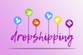 How Dropshipping Works . Royalty Free Stock Photo