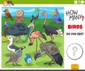 How many birds educational cartoon game for children Royalty Free Stock Photo