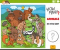 How many cartoon animals educational game for children