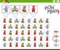 How many cartoon robot characters counting game