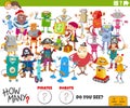 How many cartoon robots and pirates educational task