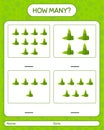 How many counting game with bamboo shoot. worksheet for preschool kids, kids activity sheet, printable worksheet