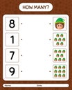 How many counting game with girls. worksheet for preschool kids, kids activity sheet