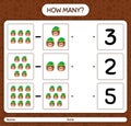 How many counting game with girls. worksheet for preschool kids, kids activity sheet