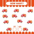 How many fire engines go to the right and left Royalty Free Stock Photo