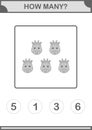 How Many Giraffe face. Worksheet for kids