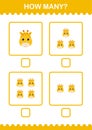 How Many Giraffe face. Worksheet for kids