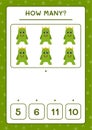 How many Monster, game for children. Vector illustration