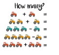 How many objects.Preschool Counting Activities. Printable worksheet. Educational game for children,  kids preschool age. Mathemati Royalty Free Stock Photo