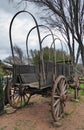 Texas Hill Country showing the pioneers` old wagon Royalty Free Stock Photo