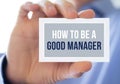 How to be a good manager Royalty Free Stock Photo