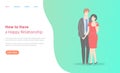 How Build Happy Relationships, Adult Couple Vector