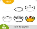 How to draw Nest for children. Step by step drawing tutorial Royalty Free Stock Photo