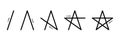 How to draw a regular pentagram without lifting the pen Royalty Free Stock Photo