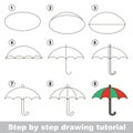 How to draw a Umbrella